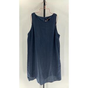 Quince Deep Blue Sleeveless Mini Dress